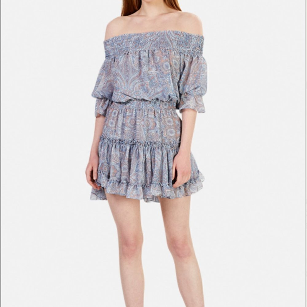 Misa Los Angeles Darla drss muted paisley print M P460